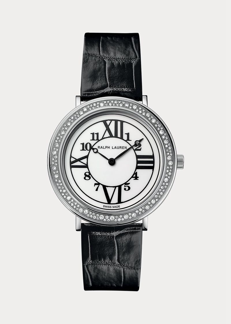 Zegarek Polo Ralph Lauren Damska Białe Rl888 32 Mm Snowfall Diamond 498625-ENV